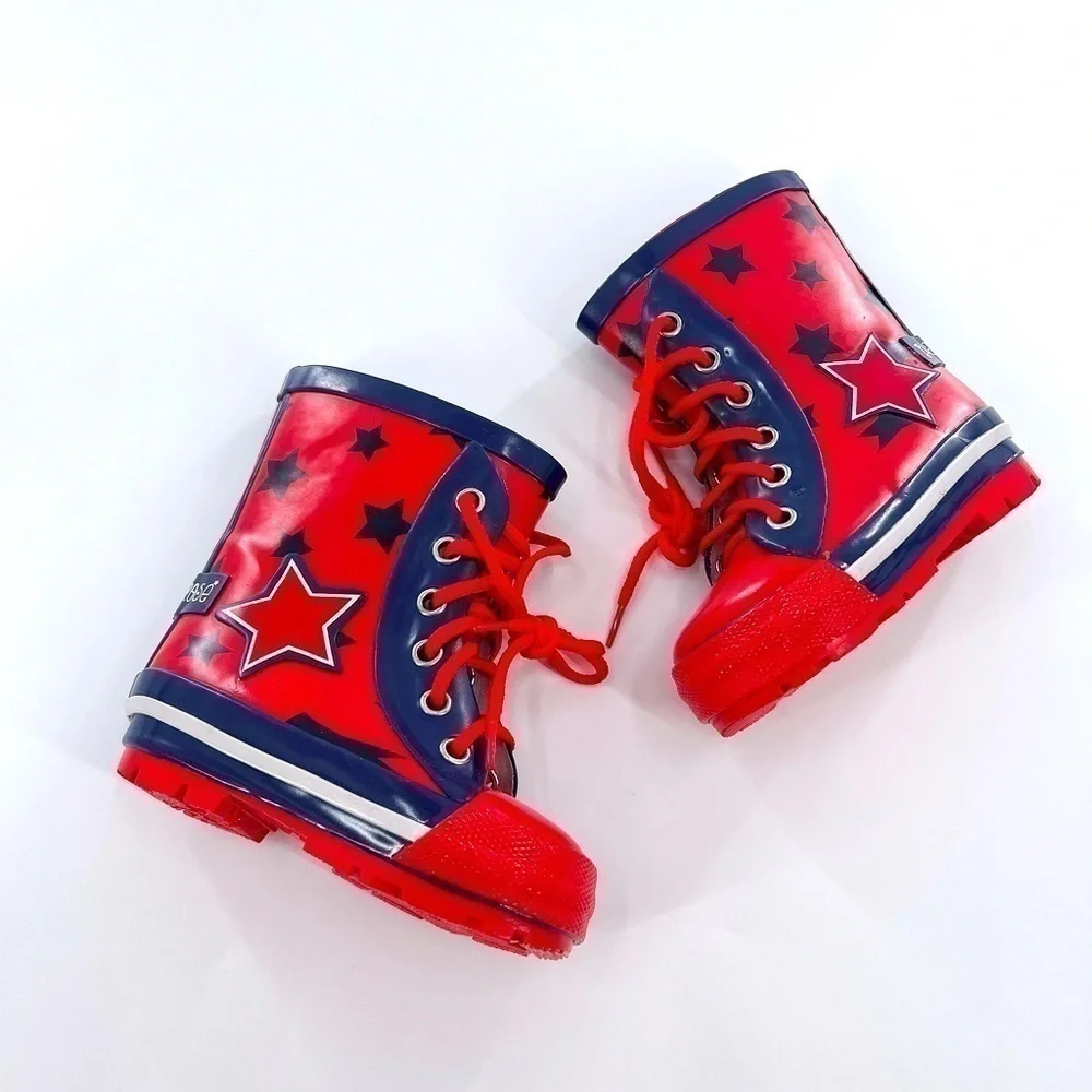Blade & Rose Wellington lace up Rain Boots little kids size 5
